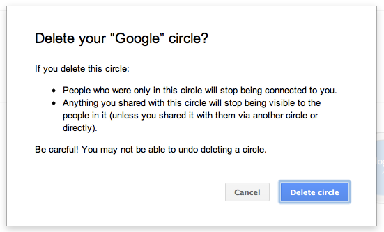 Einfach löschen - doppelte Kreise in Google+